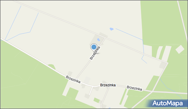 Brzezinka gmina Kluczbork, Brzezinka, mapa Brzezinka gmina Kluczbork