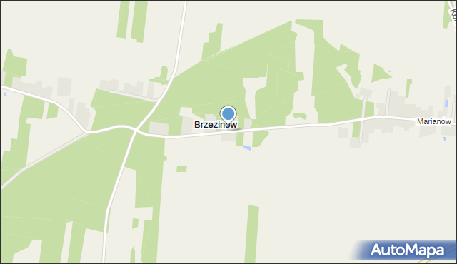 Brzezinów, Brzezinów, mapa Brzezinów