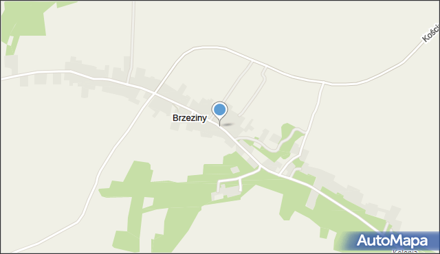 Brzeziny gmina Bełżec, Brzeziny, mapa Brzeziny gmina Bełżec