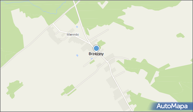 Brzeziny gmina Józefów, Brzeziny, mapa Brzeziny gmina Józefów