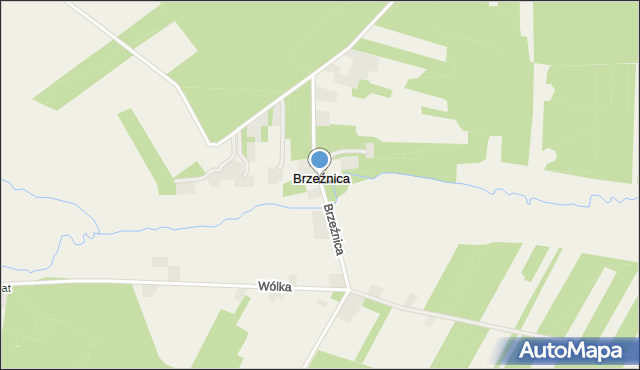 Brzeźnica gmina Jędrzejów, Brzeźnica, mapa Brzeźnica gmina Jędrzejów