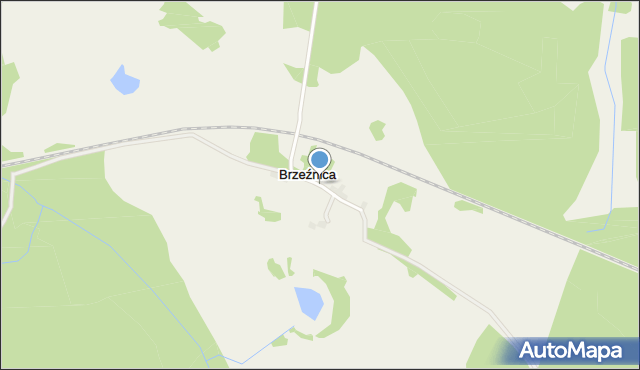 Brzeźnica gmina Węgorzyno, Brzeźnica, mapa Brzeźnica gmina Węgorzyno