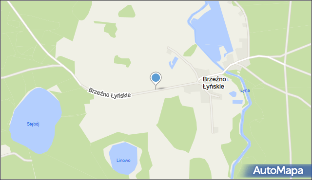 Brzeźno Łyńskie, Brzeźno Łyńskie, mapa Brzeźno Łyńskie