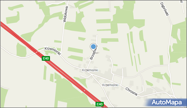 Brzoskwinia, Brzozowa, mapa Brzoskwinia