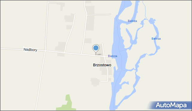 Brzostowo gmina Jedwabne, Brzostowo, mapa Brzostowo gmina Jedwabne