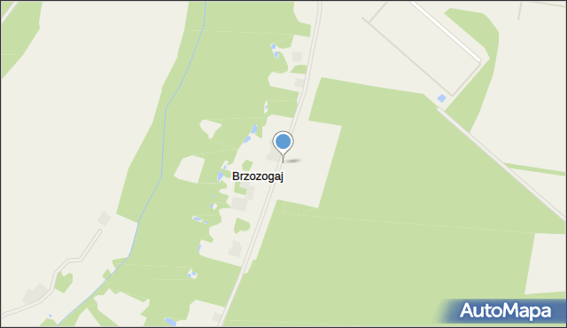 Brzozogaj gmina Ostrowite, Brzozogaj, mapa Brzozogaj gmina Ostrowite