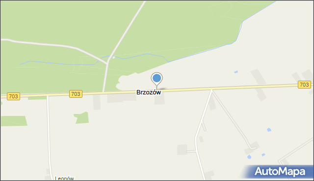 Brzozów gmina Bielawy, Brzozów, mapa Brzozów gmina Bielawy