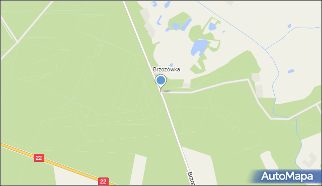 Brzozowa gmina Krzeszyce, Brzozówka, mapa Brzozowa gmina Krzeszyce