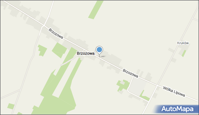 Brzozowa gmina Tarłów, Brzozowa, mapa Brzozowa gmina Tarłów