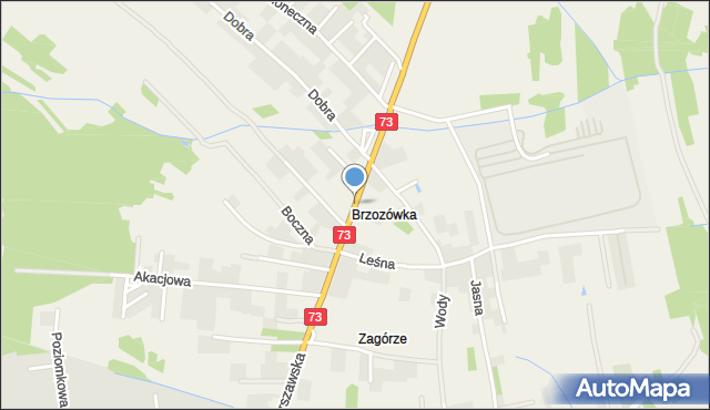 Brzozówka gmina Lisia Góra, Brzozówka, mapa Brzozówka gmina Lisia Góra
