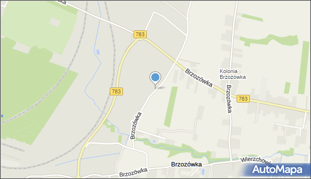 Brzozówka gmina Wolbrom, Brzozówka, mapa Brzozówka gmina Wolbrom