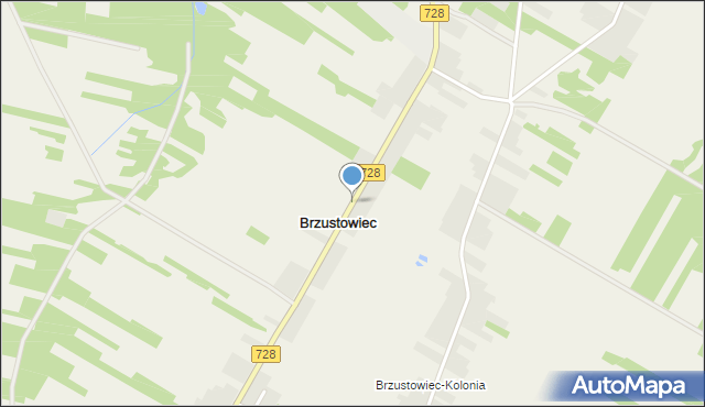 Brzustowiec, Brzustowiec, mapa Brzustowiec