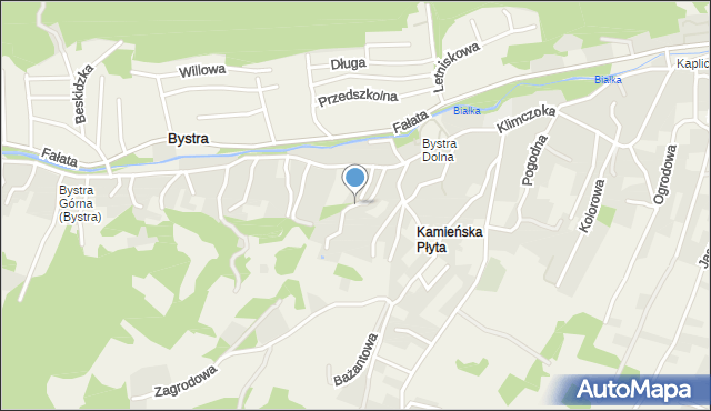 Bystra gmina Wilkowice, Brzozowa, mapa Bystra gmina Wilkowice