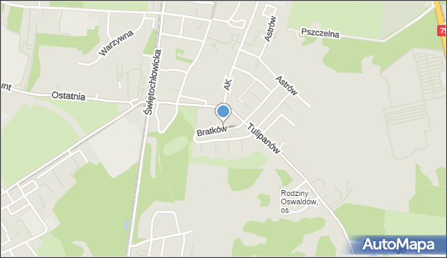 Bytom, Bratków, mapa Bytomia