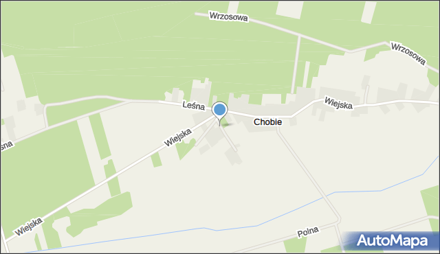 Chobie, Brzozowa, mapa Chobie