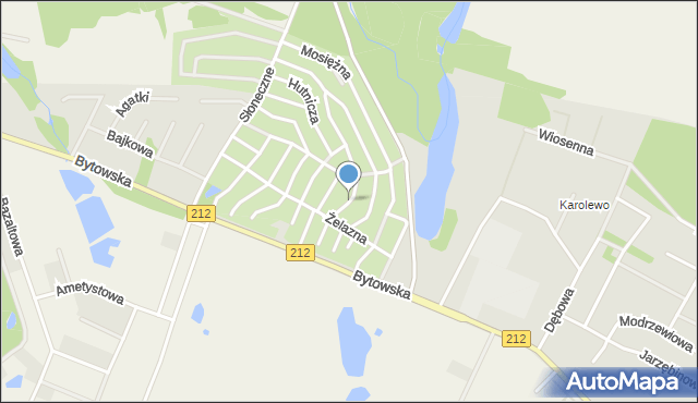 Chojnice, Brązowa, mapa Chojnic