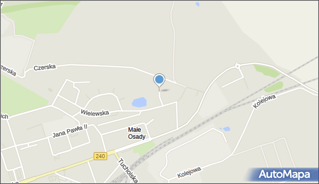 Chojnice, Bruska, mapa Chojnic