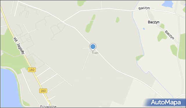 Choszczno, Brzozowa, mapa Choszczno