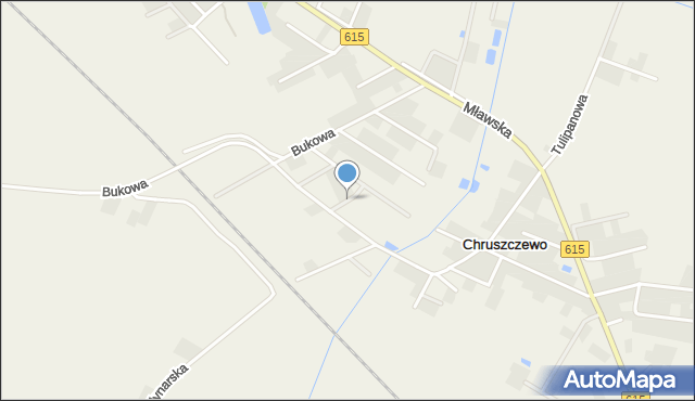 Chruszczewo, Brzozowa, mapa Chruszczewo