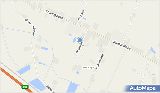 Deszczno, Bratkowa, mapa Deszczno
