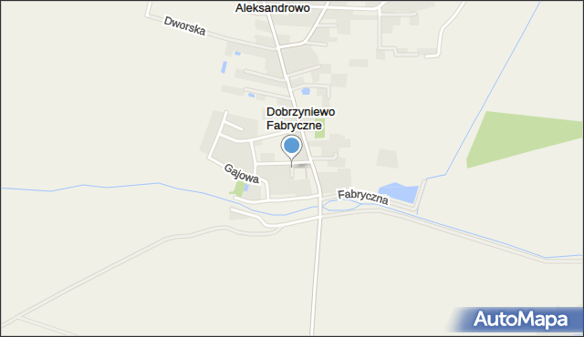 Dobrzyniewo Fabryczne, Brzozowa, mapa Dobrzyniewo Fabryczne