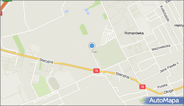 Garwolin, Brukalska, mapa Garwolin