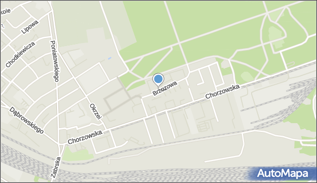 Gliwice, Brzozowa, mapa Gliwic