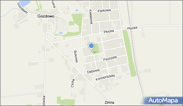 Gozdowo powiat sierpecki, Brzozowa, mapa Gozdowo powiat sierpecki