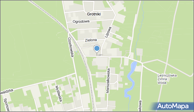 Grotniki gmina Zgierz, Brzozowa, mapa Grotniki gmina Zgierz