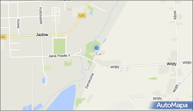 Jadów, Browarna, mapa Jadów