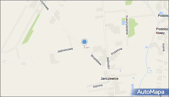 Janczewice, Bruzdowa, mapa Janczewice