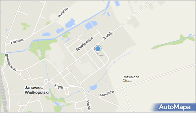 Janowiec Wielkopolski, Brzozowa, mapa Janowiec Wielkopolski