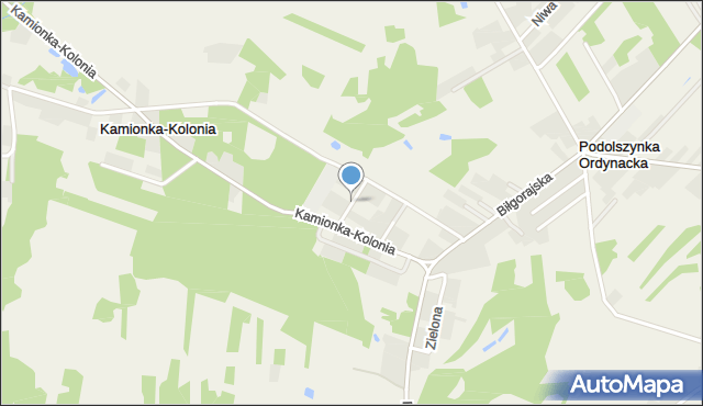 Kamionka-Kolonia, Brzozowa, mapa Kamionka-Kolonia