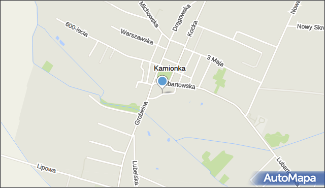 Kamionka powiat lubartowski, Browarna, mapa Kamionka powiat lubartowski