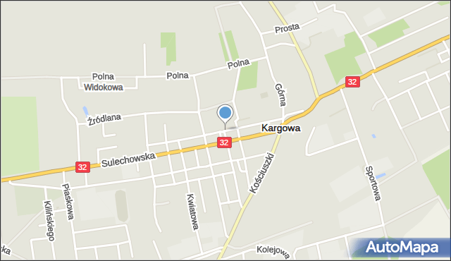 Kargowa, Browarna, mapa Kargowa