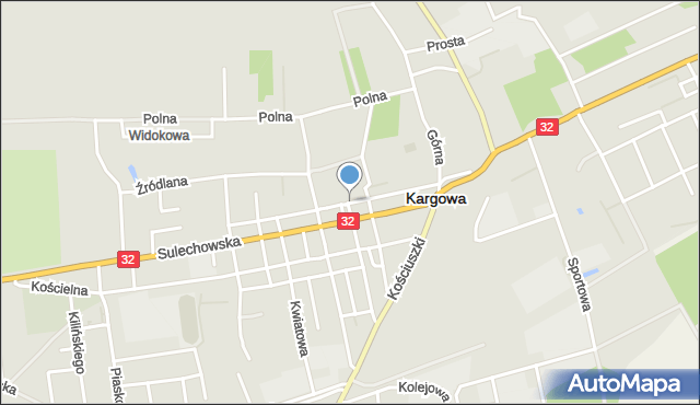 Kargowa, Browarna, mapa Kargowa