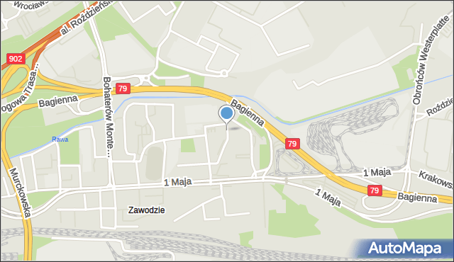 Katowice, Braci Stawowych, mapa Katowic
