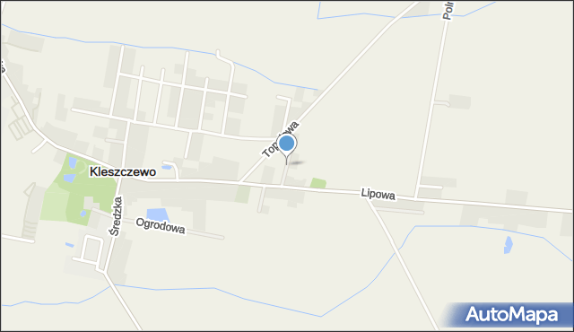 Kleszczewo powiat poznański, Brzozowa, mapa Kleszczewo powiat poznański