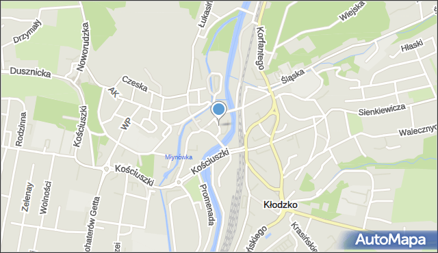 Kłodzko, Braci Gierymskich, mapa Kłodzka