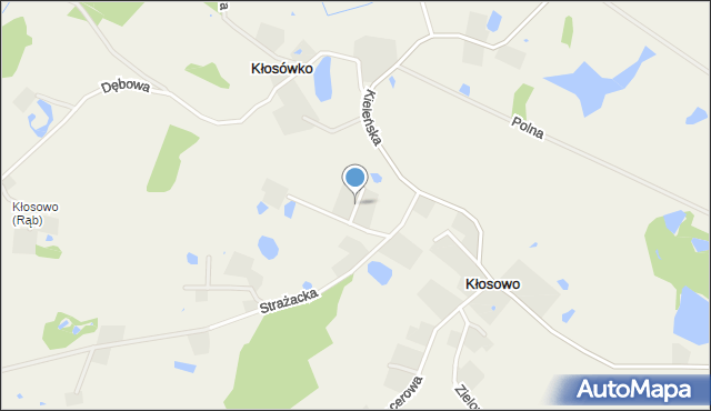Kłosowo gmina Przodkowo, Brzozowa, mapa Kłosowo gmina Przodkowo