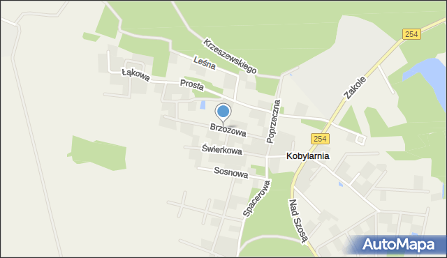 Kobylarnia gmina Nowa Wieś Wielka, Brzozowa, mapa Kobylarnia gmina Nowa Wieś Wielka