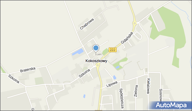 Kokoszkowy, Brzozowa, mapa Kokoszkowy