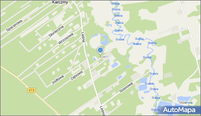 Kolonia Karczmy, Brzozowa, mapa Kolonia Karczmy