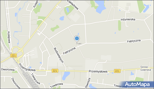 Kościerzyna, Browarna, mapa Kościerzyna