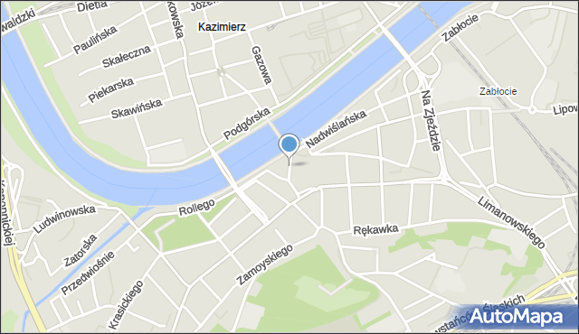 Kraków, Brodzińskiego Kazimierza, mapa Krakowa
