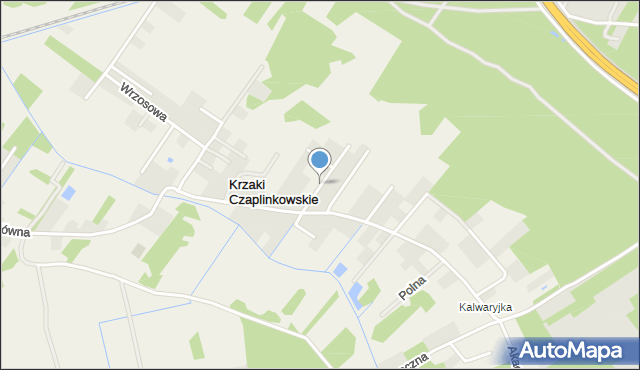 Krzaki Czaplinkowskie, Brzozowa, mapa Krzaki Czaplinkowskie