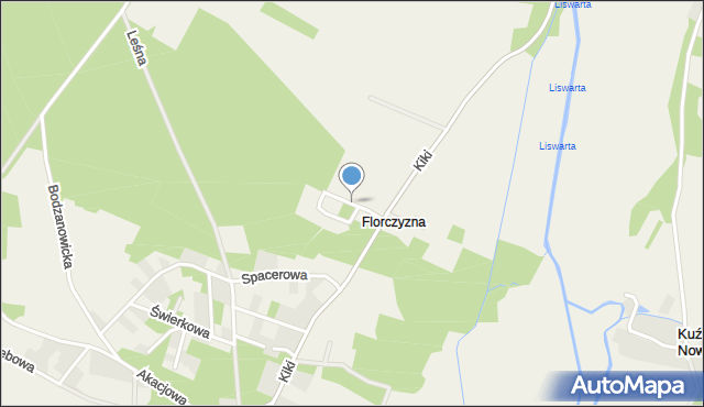 Kucoby, Brzozowa, mapa Kucoby