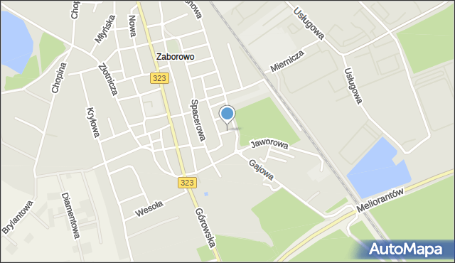 Leszno, Brzozowa, mapa Leszno