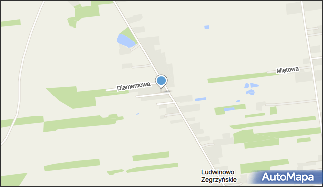 Ludwinowo Zegrzyńskie, Brylantowa, mapa Ludwinowo Zegrzyńskie