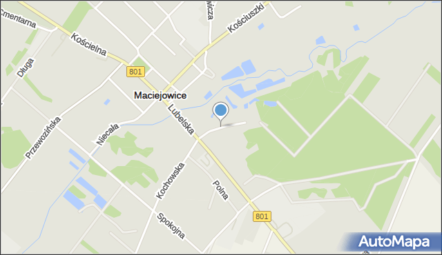 Maciejowice powiat garwoliński, Browarna, mapa Maciejowice powiat garwoliński